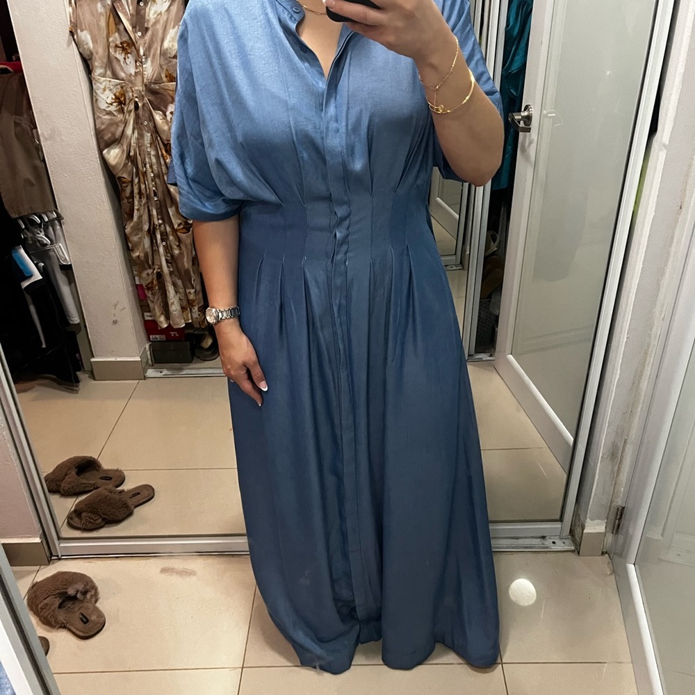 Elegant Denim Women's Dress